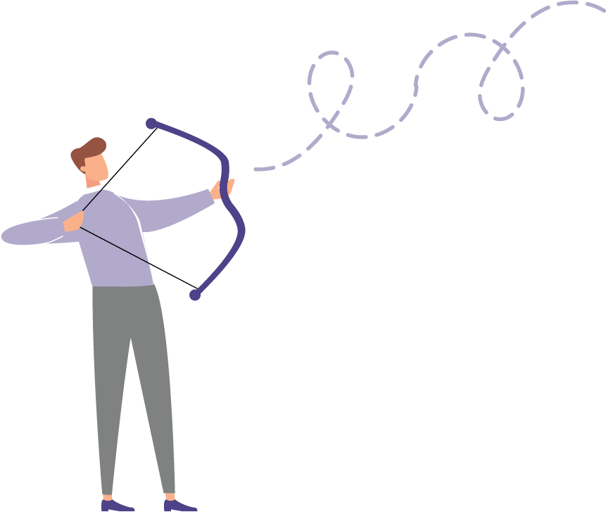 Purple_man with bow & arrow_Qu3